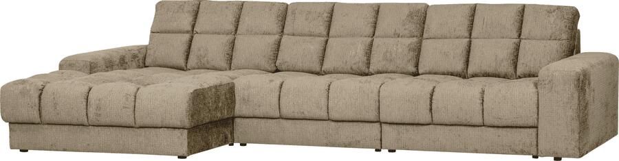 WOOOD | Second date chaise longue links structure velvet wheatfield | Zitmeubels woonkamer | HoekbankModulaire banken