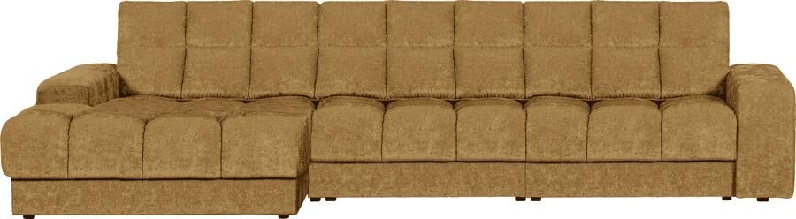 WOOOD | Second date chaise longue links vintage goud | Zitmeubels woonkamer | HoekbankModulaire banken