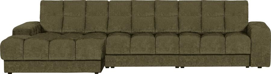 WOOOD | Second date chaise longue links vintage groen | Zitmeubels woonkamer | HoekbankModulaire banken
