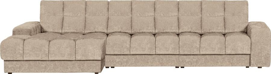 WOOOD | Second date chaise longue links vintage nougat | Zitmeubels woonkamer | HoekbankModulaire banken