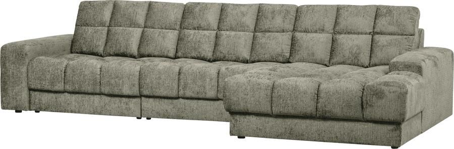 WOOOD | Second date chaise longue rechts structure velvet frost | Zitmeubels woonkamer | HoekbankModulaire banken
