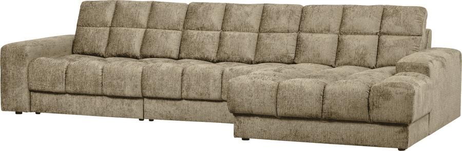 WOOOD | Second date chaise longue rechts structure velvet wheatfield | Zitmeubels woonkamer | HoekbankModulaire banken