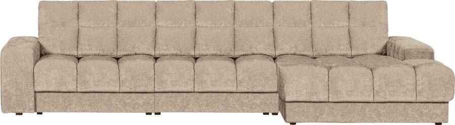 WOOOD | Second date chaise longue rechts vintage nougat | Zitmeubels woonkamer | HoekbankModulaire banken