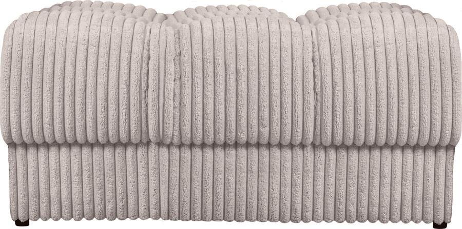 WOOOD | Second date hocker grove ribstof naturel | Zitmeubels woonkamer | Hocker