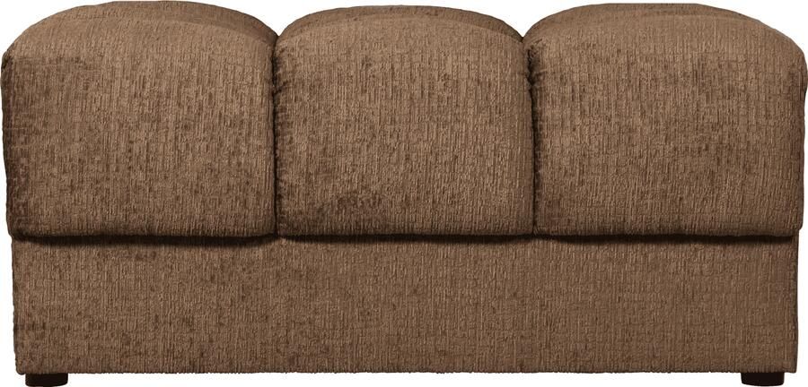 WOOOD | Second date hocker structure velvet brass | Zitmeubels woonkamer | Hocker