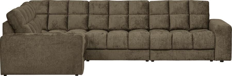 WOOOD | Second date hoekbank links structure velvet bonsai | Zitmeubels woonkamer | HoekbankModulaire banken