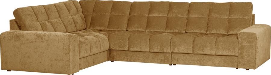 WOOOD | Second date hoekbank links vintage goud | Zitmeubels woonkamer | HoekbankModulaire banken