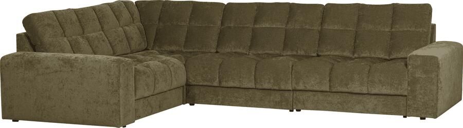 WOOOD | Second date hoekbank links vintage groen | Zitmeubels woonkamer | HoekbankModulaire banken