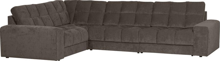 WOOOD | Second date hoekbank links vintage warm grijs | Zitmeubels woonkamer | HoekbankModulaire banken