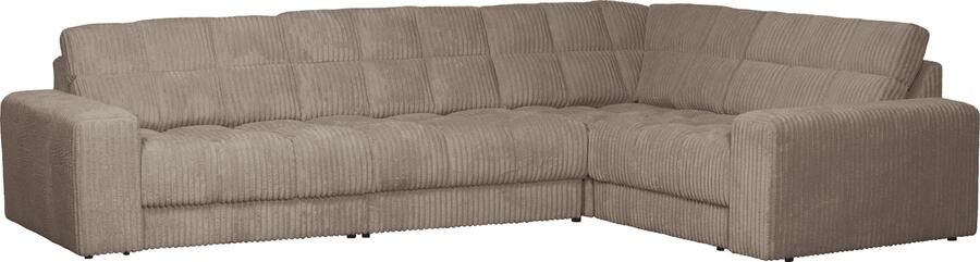 WOOOD | Second date hoekbank rechts grove ribstof mud | Zitmeubels woonkamer | HoekbankModulaire banken
