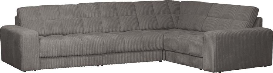 WOOOD | Second date hoekbank rechts grove ribstof terrazzo | Zitmeubels woonkamer | HoekbankModulaire banken