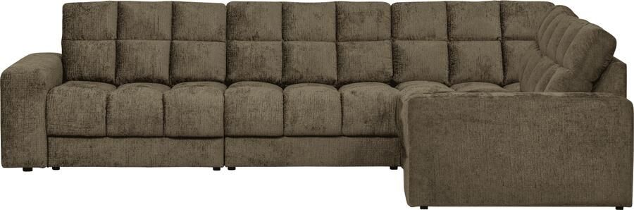 WOOOD | Second date hoekbank rechts structure velvet bonsai | Zitmeubels woonkamer | HoekbankModulaire banken