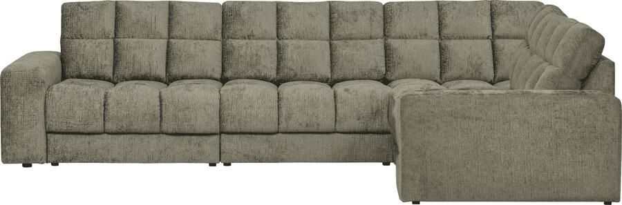 WOOOD | Second date hoekbank rechts structure velvet frost | Zitmeubels woonkamer | HoekbankModulaire banken