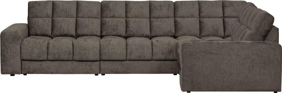 WOOOD | Second date hoekbank rechts structure velvet mountain | Zitmeubels woonkamer | HoekbankModulaire banken