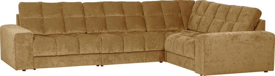 WOOOD | Second date hoekbank rechts vintage goud | Zitmeubels woonkamer | HoekbankModulaire banken