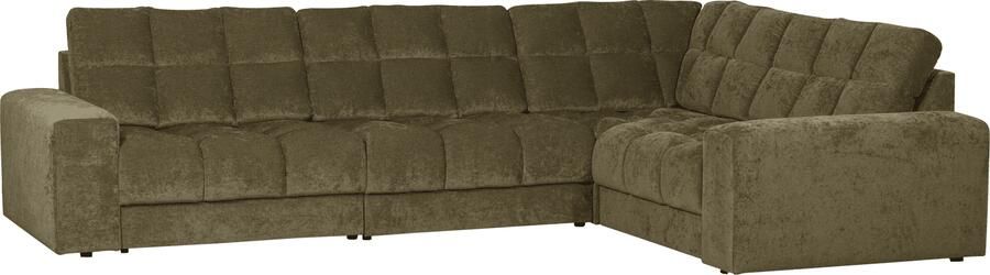 WOOOD | Second date hoekbank rechts vintage groen | Zitmeubels woonkamer | HoekbankModulaire banken