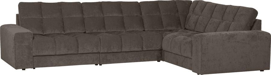 WOOOD | Second date hoekbank rechts vintage warm grijs | Zitmeubels woonkamer | HoekbankModulaire banken