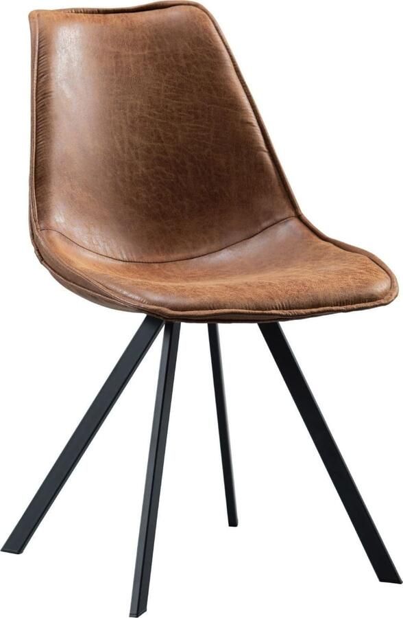 WOOOD | Set 2 Swen Eetkamerstoel Cognac | Zitmeubels eetkamer | Armstoel - Foto 8