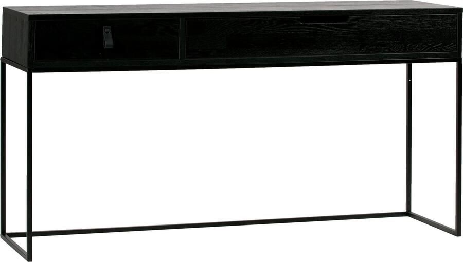 WOOOD Exclusive WOOOD Silas Sidetable Eiken Geborsteld Black Night 74x140x40 - Foto 8