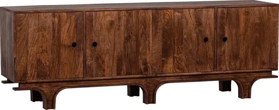 WOOOD | Staes dressoir 4-deurs mango hout walnoot | Woonkamer meubels | Dressoir | Kast - Foto 2