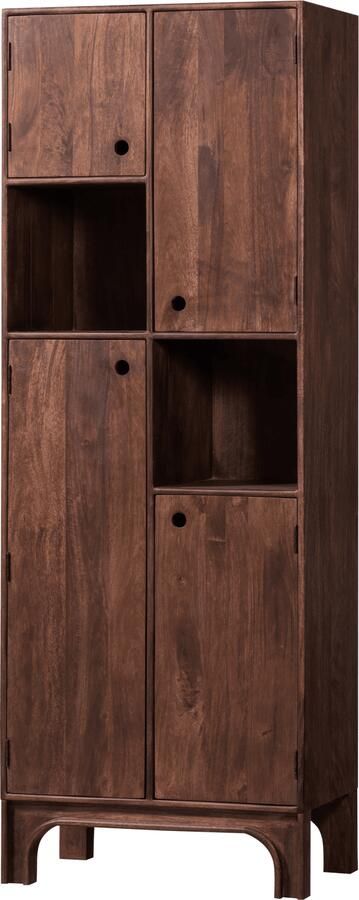WOOOD | Staes opbergkast mango hout walnoot | Woonkamer meubels | Bergkast | Kast - Foto 2