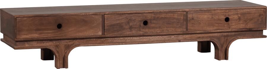 WOOOD | Staes tv-meubel 3 lades mango hout walnoot | Woonkamer meubels | Tv-dressoirTv-meubel - Foto 4