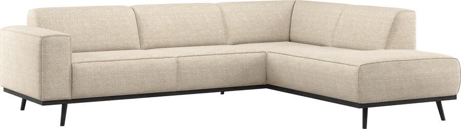 WOOOD | Statement hoekbank rechts beige melange | Zitmeubels woonkamer | Hoekbank