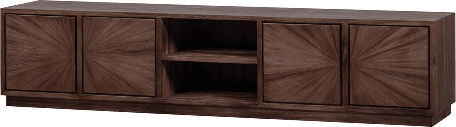 WOOOD | Sun tv meubel met open vak recycled teak bruin | Woonkamer meubels | Tv-dressoir | Tv-meubel