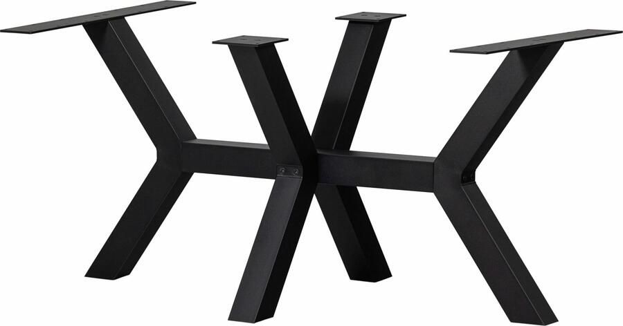 WOOOD | Tafelpoot Zeeland Metaal Zwart | Eettafels | Tafelpoot