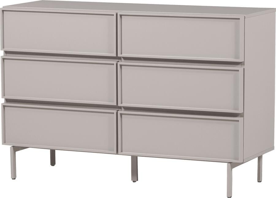 WOOOD | Tours ladekast 6 lades melamine mdf zand | Woonkamer meubels | Ladekast