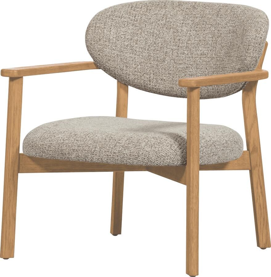 WOOOD | Udar fauteuil met houten frame naturel | Zitmeubels woonkamer | Fauteuil
