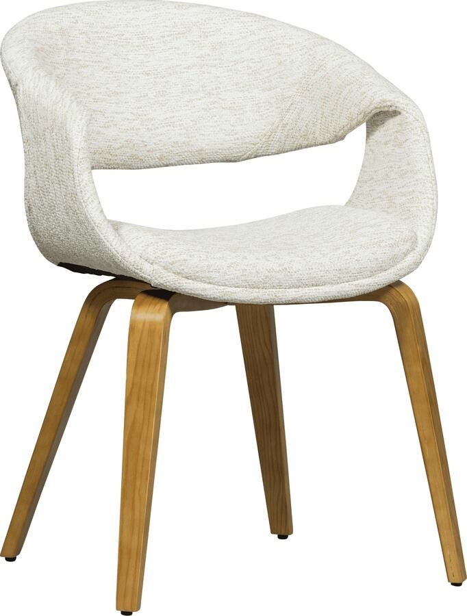 WOOOD | Yossi eetkamerstoel naturel met houten poot naturel | Eetkamerstoelen | Armstoel