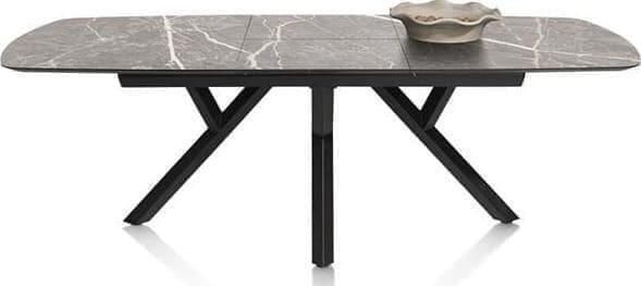 Xooon | Minato uitschuiftafel ovaal 180(+60cm)x110cm lichtgrijs | Eettafels | Uitschuiftafel