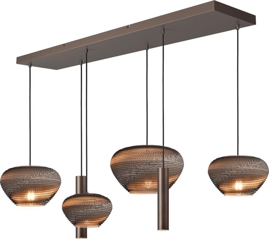 ZTaHL | ZTaHL | Hanglamp Riva 7 lichts metaal platinum zwart | Woonaccessoires | Hanglamp | Woonaccessoires | Hanglamp