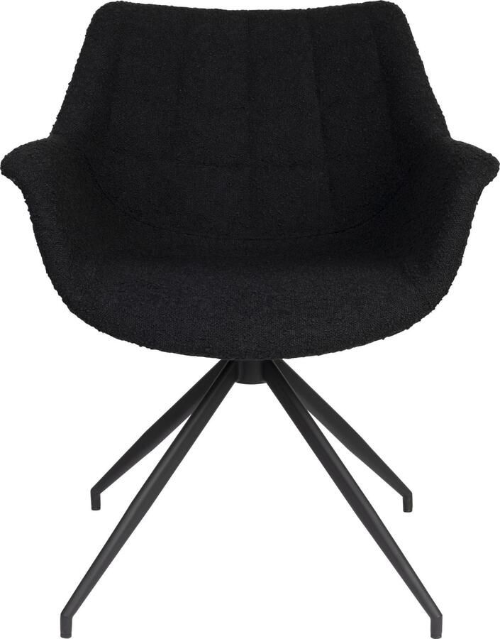Zuiver | Armstoel Doulton Swivel Black | Zitmeubels eetkamer | Armstoel