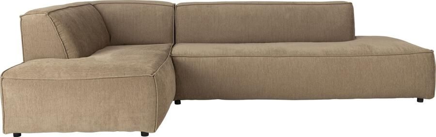 Zuiver | Bank Fat Freddy Rib Links Caramel | Zitmeubels woonkamer | HoekbankModulaire banken