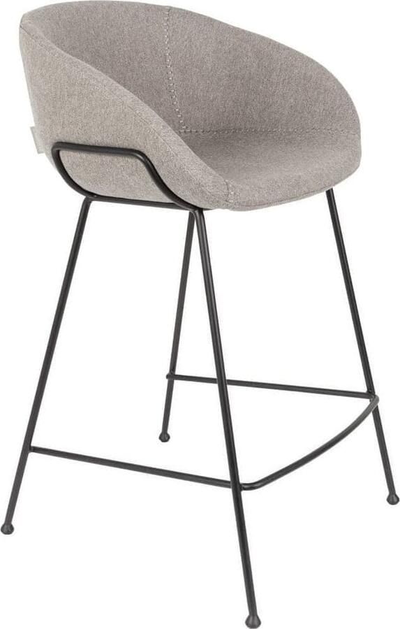 Zuiver | Barkruk Feston Fab Grey | Zitmeubels eetkamer | Barstoel