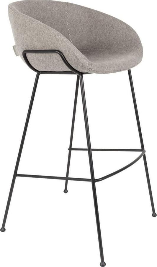 Zuiver | Barstoel Feston Fab Grey | Zitmeubels eetkamer | Barstoel