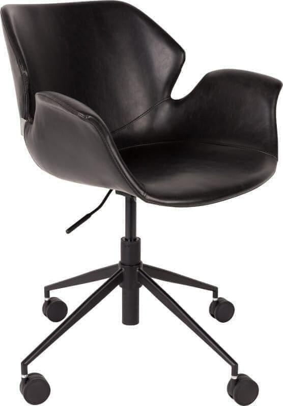 Zuiver | Bureaustoel Nikki All Black | Zitmeubels woonkamer | Bureaustoel