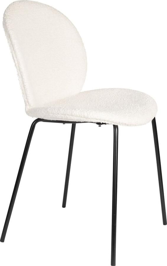 Zuiver | Eetkamerstoel Bonnet Off-white | Zitmeubels eetkamer | Eetkamerstoel