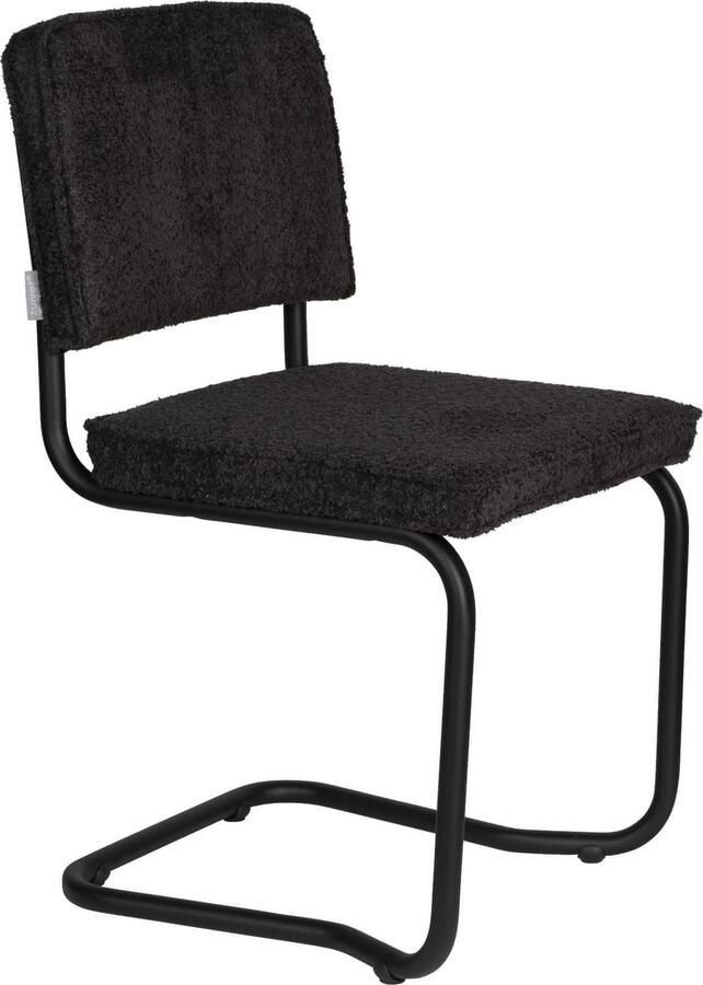 Zuiver | Eetkamerstoel Ridge Kink Soft Black | Eetkamerstoelen | Eetkamerstoel