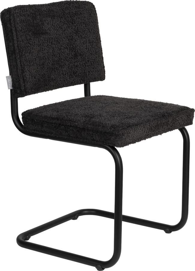 Zuiver | Eetkamerstoel Ridge Soft Black | Eetkamerstoelen | Eetkamerstoel