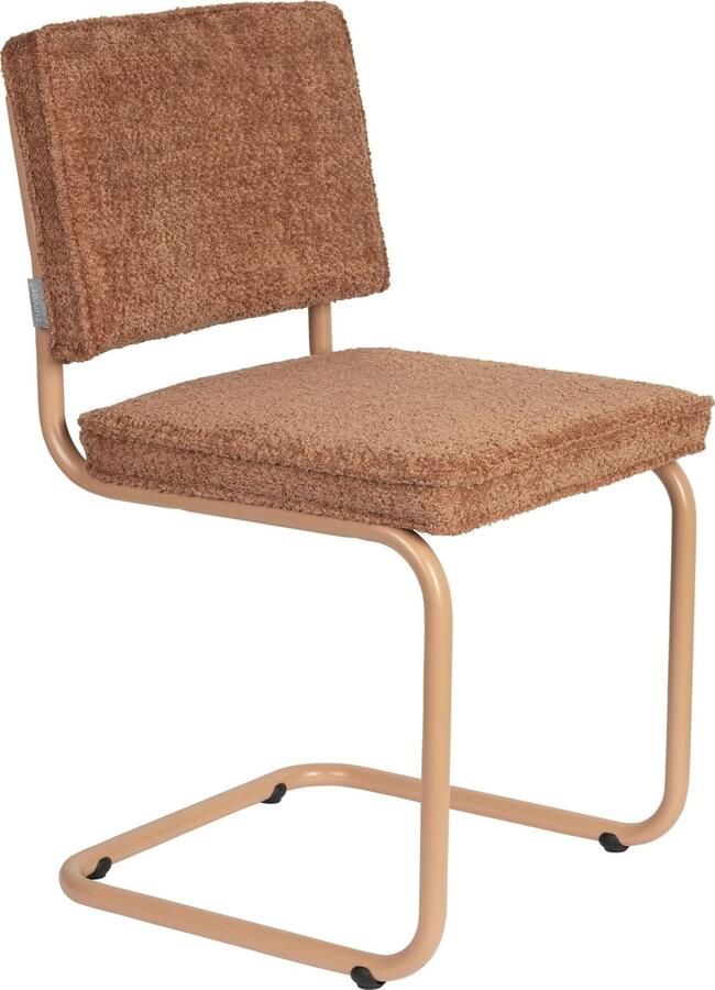 Zuiver | Eetkamerstoel Ridge Soft Terra | Eetkamerstoelen | Eetkamerstoel