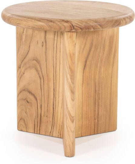 By-Boo Bijzettafel Leoti Acaciahout 45cm Naturel Rond