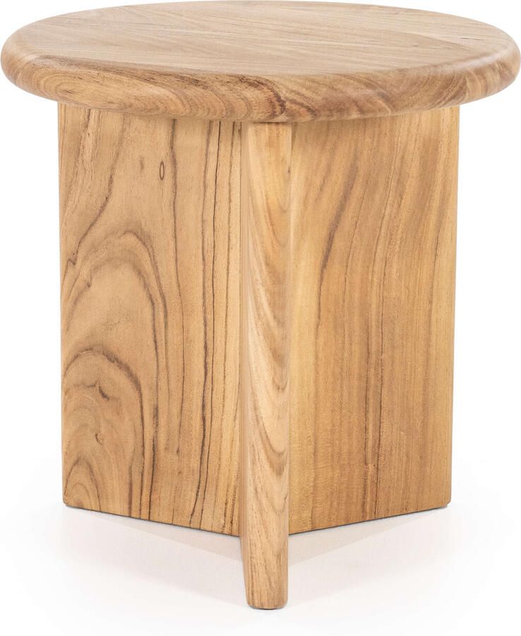 By-Boo Bijzettafel Leoti Acaciahout 45cm Naturel Rond
