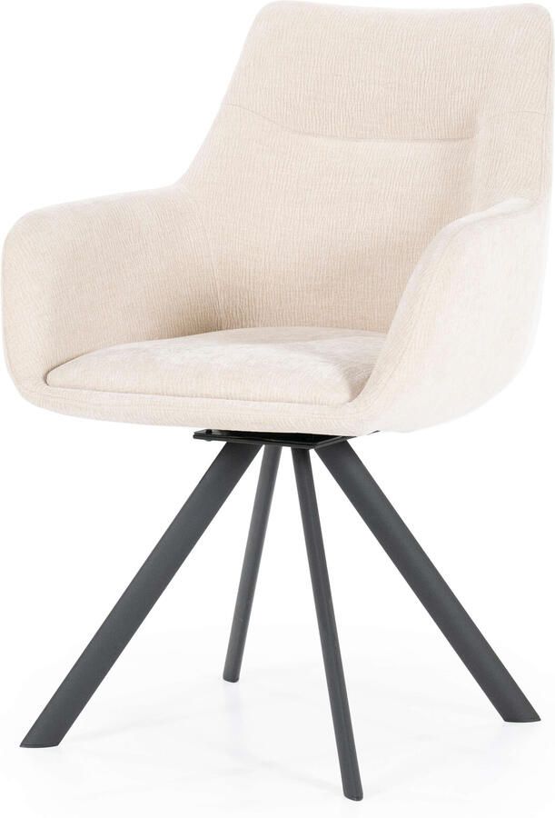 By-Boo | Bliss armstoel Beige | Eetkamerstoelen | Armstoel