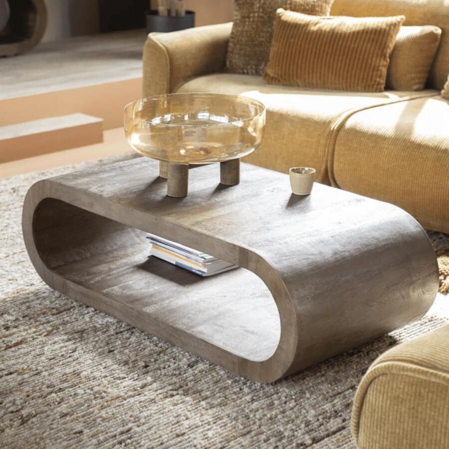 By-Boo Salontafel Elora Mangohout 130 x 60cm Bruin
