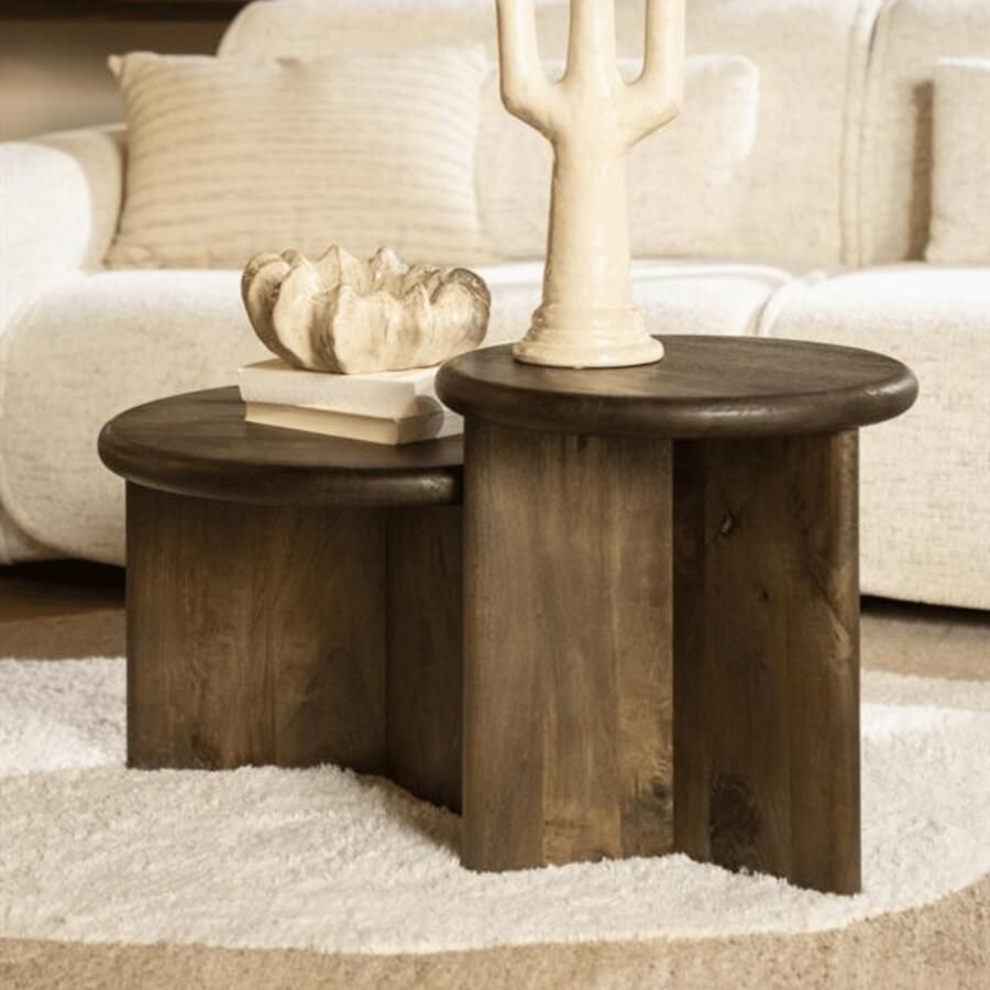 By-Boo | Salontafel Leoti Medium Brown | Woonkamertafels | Salontafel