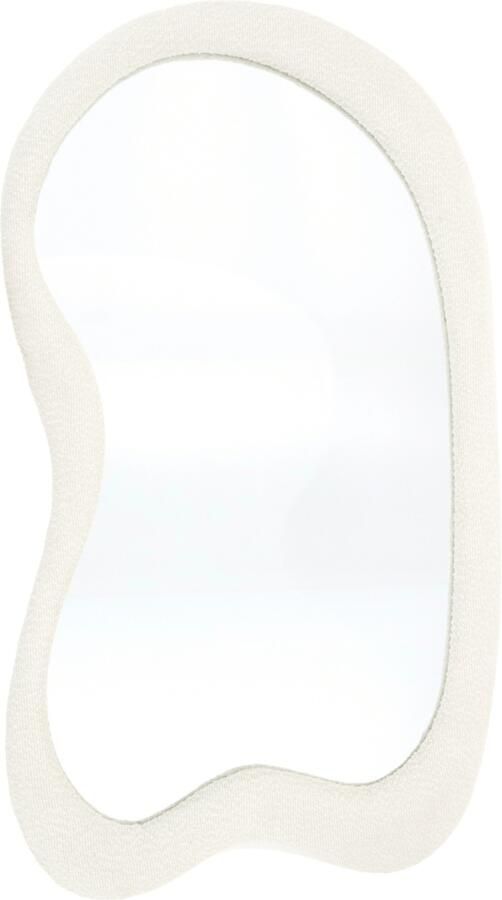 By-Boo Organische Spiegel Evol Bouclé 100 x 58cm Beige