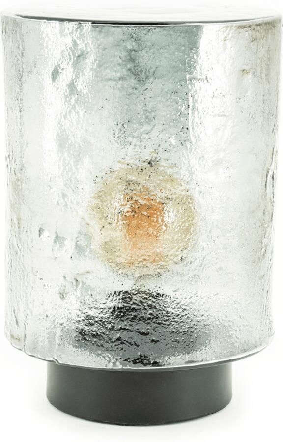 By-Boo Tafellamp Silon Glas 33cm hoog Zwart